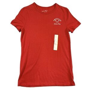 NWT Universal Thread Red American Summer Camp Tee Sz Sm Short Sleeve Crew Neck